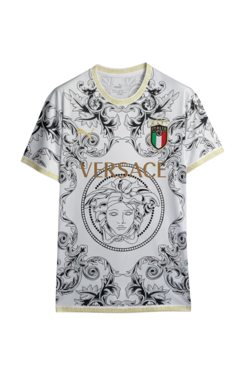 Italy "Versace" White Limited Jersey